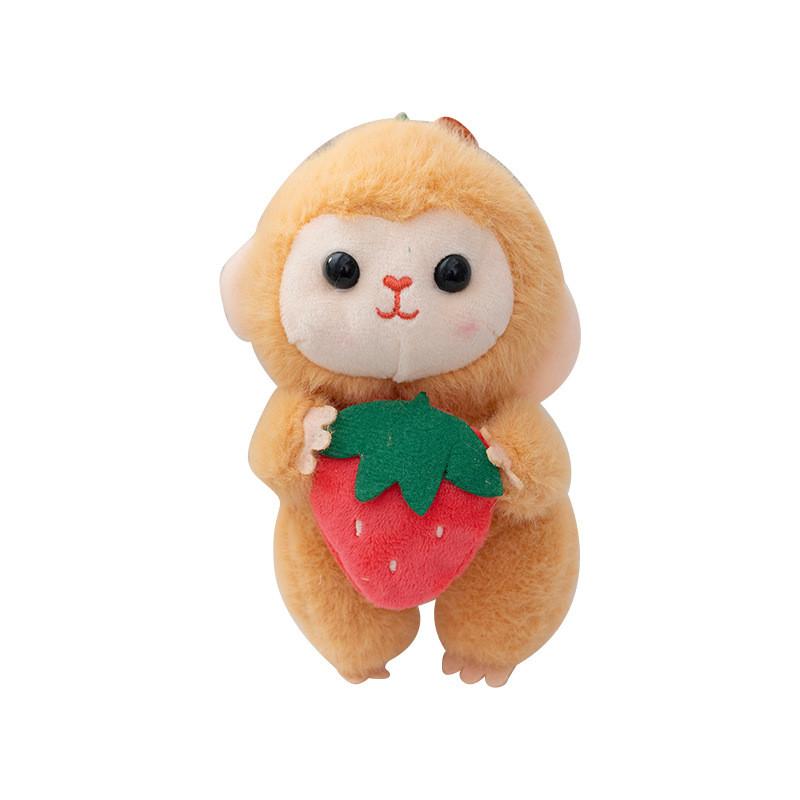 Monkey Plush Kids And Fruit Combo Toy For Backpack Hanging And Play Creative