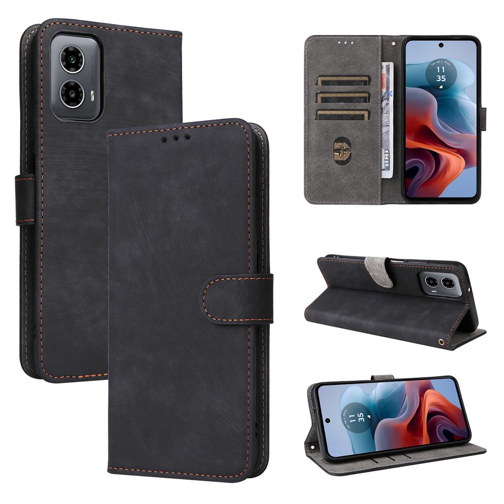 For Motorola Moto G45 5G/G34 5G Magnetic Phone Case RFID Blocking Leather Cover