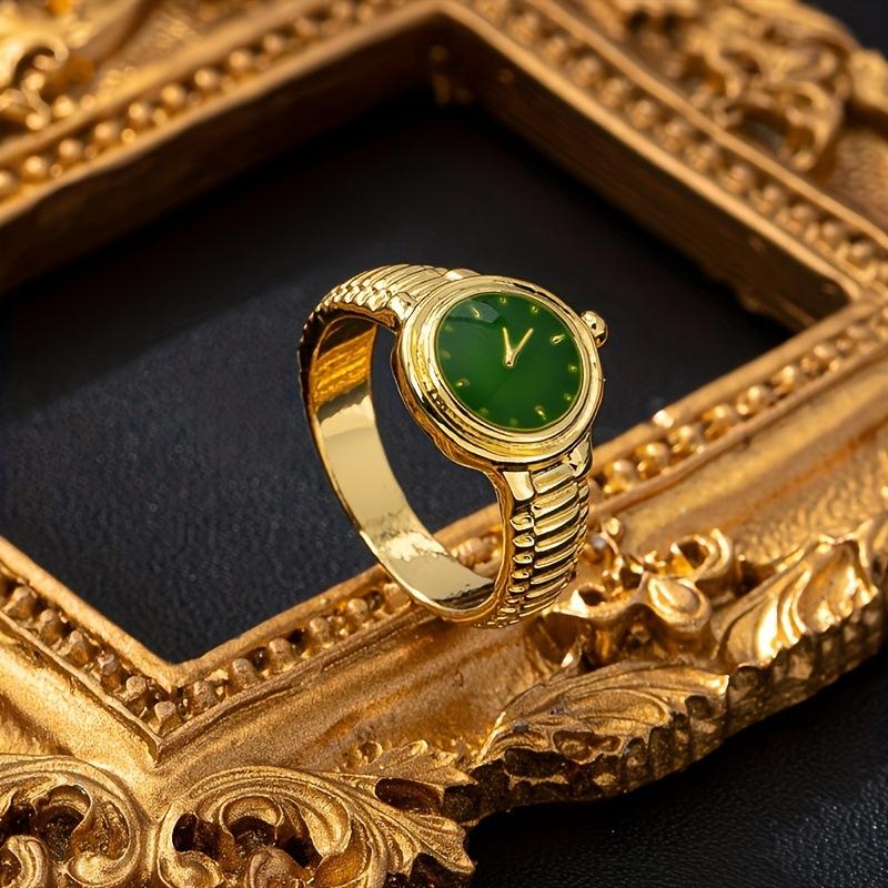 Stylish Watch Ring for Women & Men - Watch Shape Fashion Jewelry Ring Unique Gift Idea for Her/Him, Trendy Unisex Accessory