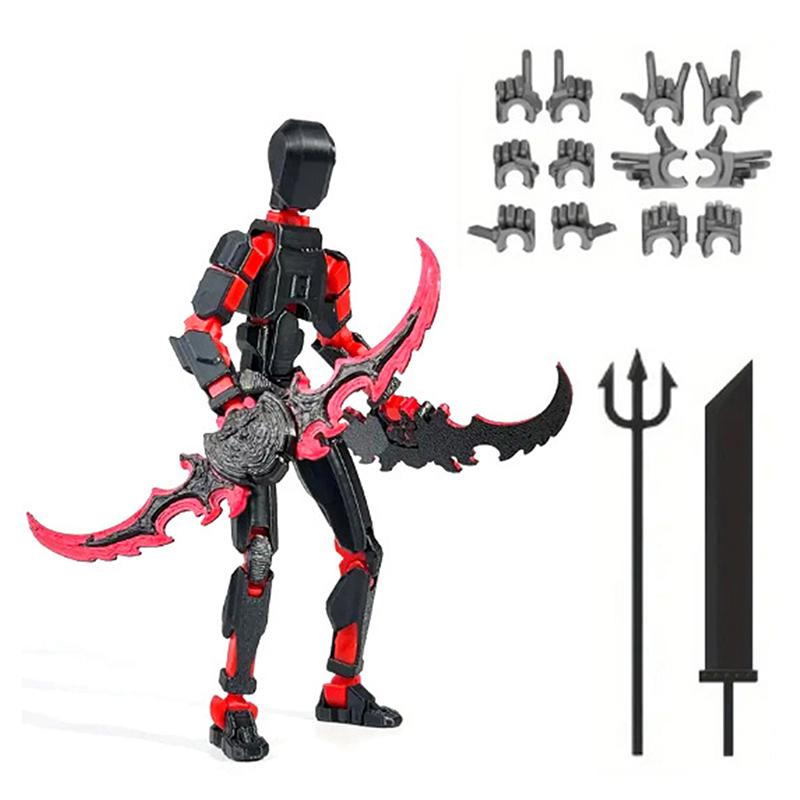 1 Set DIY Dekompressionswerkzeug Lucky 13 Figur Roboter Spielzeug Gelenk Beweglich 3D-Druck Generation Dummy Titan13 Puppe Actionfigur