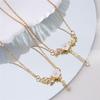 Light Luxury Camellia Zircon Pendant Necklace Stainless Steel Chain Cute Flower Choker Jewelry Birthday Gifts For Women Girls