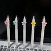 5Pcs/set 0.5mm Black Ink Ballpoint Pen Set, Cute Flower Quick-Dry Writing Pen, Creative Stationery Set, Suitable for Daily Office Use, Gift Set