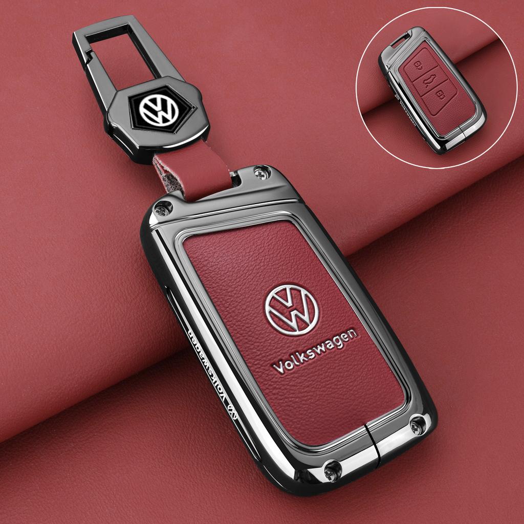 Zinc Alloy Car Key Case Protection Cover Shell Fob For Volkswagen VW Polo Golf7 MK7 Tiguan Passat Jetta E-golf MK2 T-roc T-cross UF6