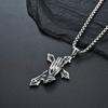 Mens Stainless Steel Jesus Christ Face Crucifix Cross Pendant Necklace Fashionable And Religious
