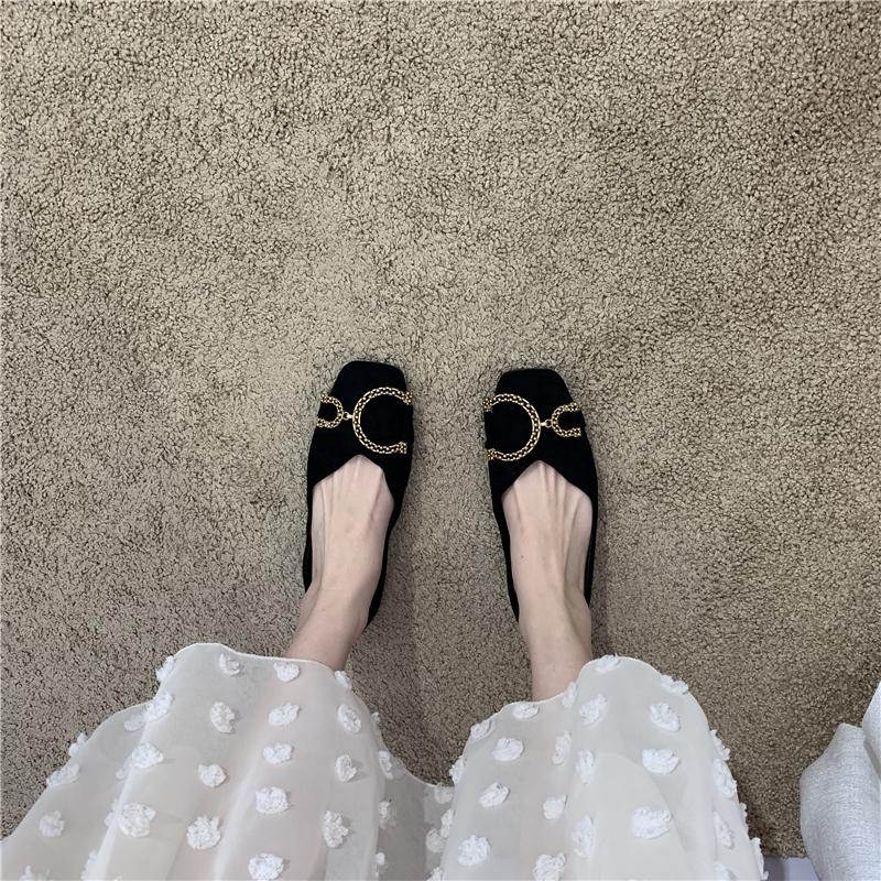 Fashion Large Size 44 45 46 Square Toe Flat Shoes for Women's Spring Versatile Rhinestone Shallow Ladies Shoes Plus Size Shoes Luxury