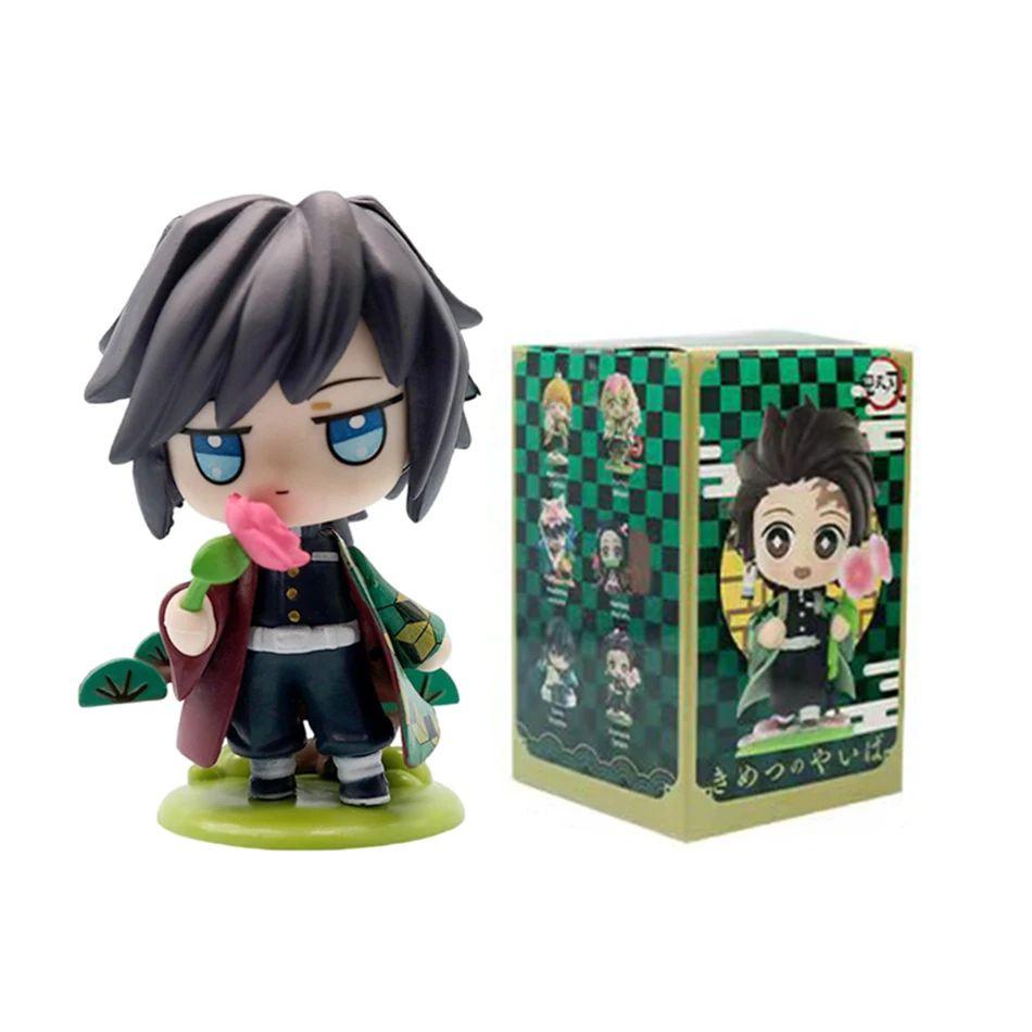In Stock Demon Slayer Kimetsu No Yaiba Cute And Charming Blind Box Full Character PVC Model Playthings Figure Desktop Ornaments Collectible Gifts