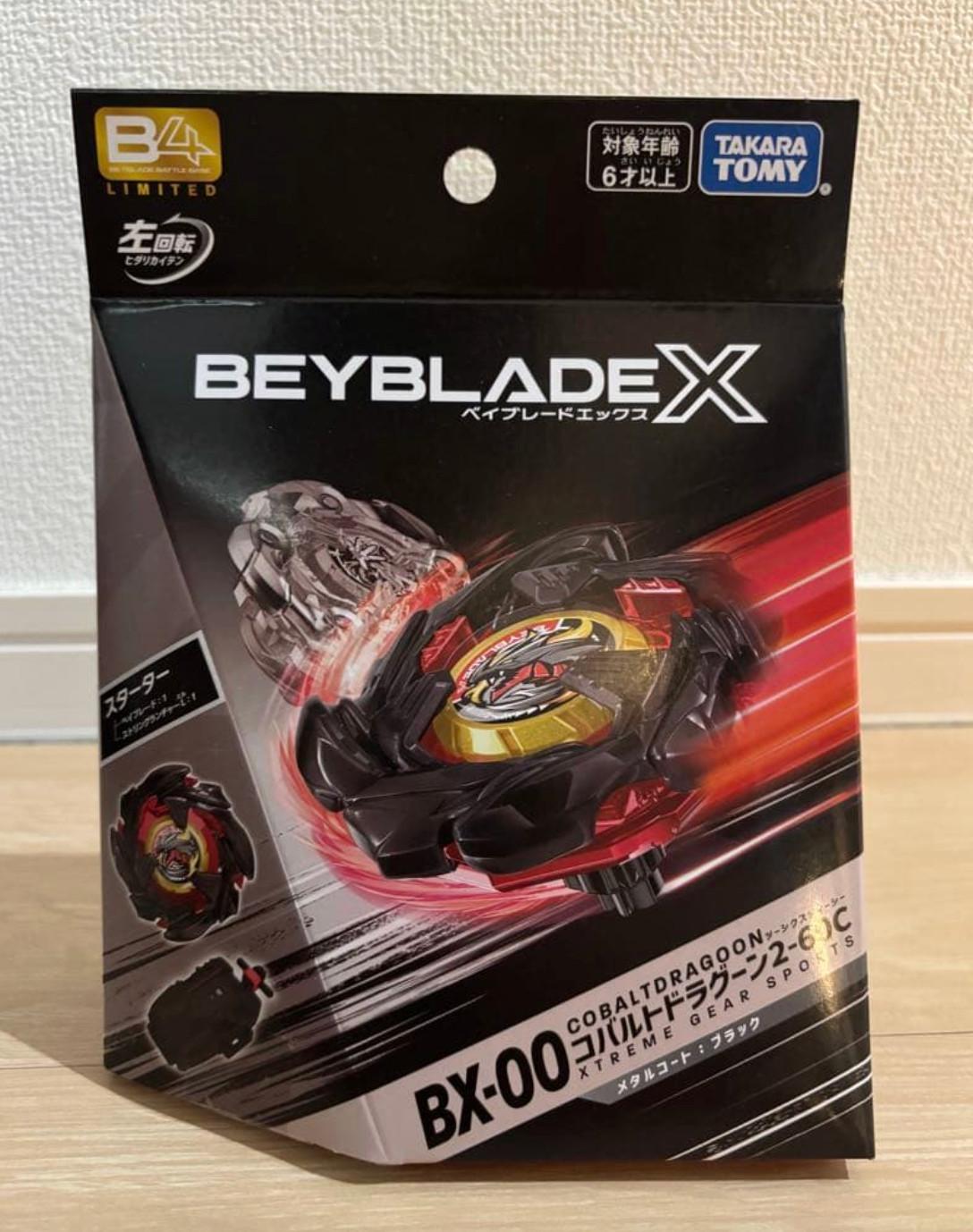 Takara Tomy Beyblade x BX-00 Cobalt Dragoon Metal Coat Black 2-60C Japan