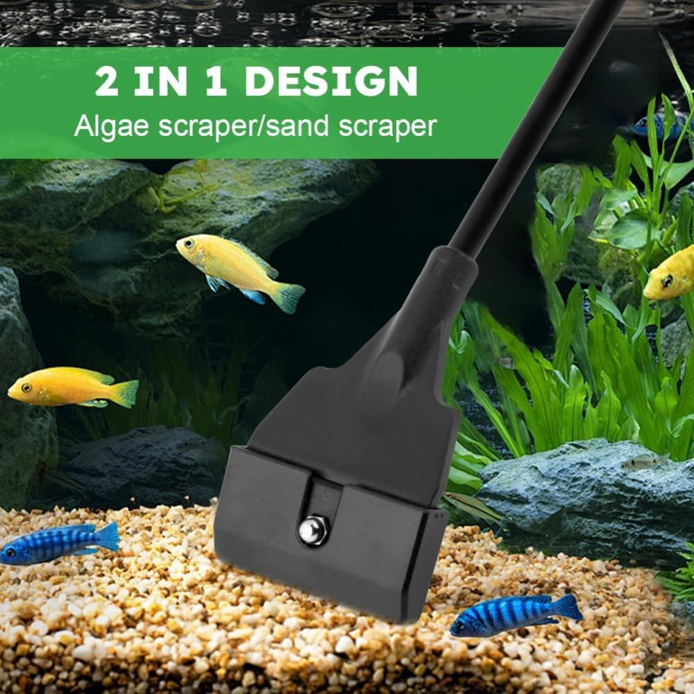 Aquarium Cleaning Tool Fish Tank Flat Sand Algae Removal Dual-use Glass Algae Removal Scraper Household Cleaning Supplies Tool