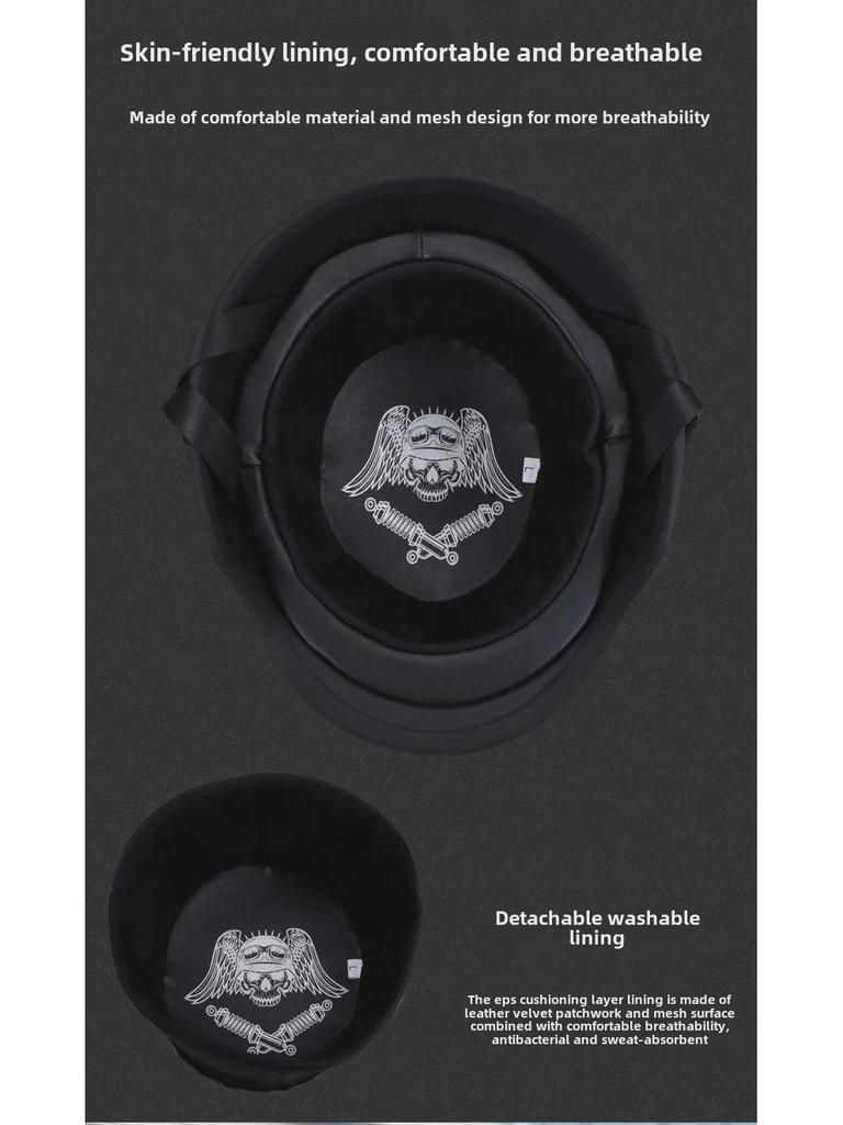 Retro Cross-Border Motorcycle Helmet: Lightweight, Summer Half-Helmet for Men & Women.