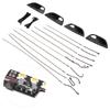 Car LED Ambient Light Dual Color Door Panel Console Atmospheres Lamp Fit for 5 Series F10 F11 2010‑2016Black Door Bowl