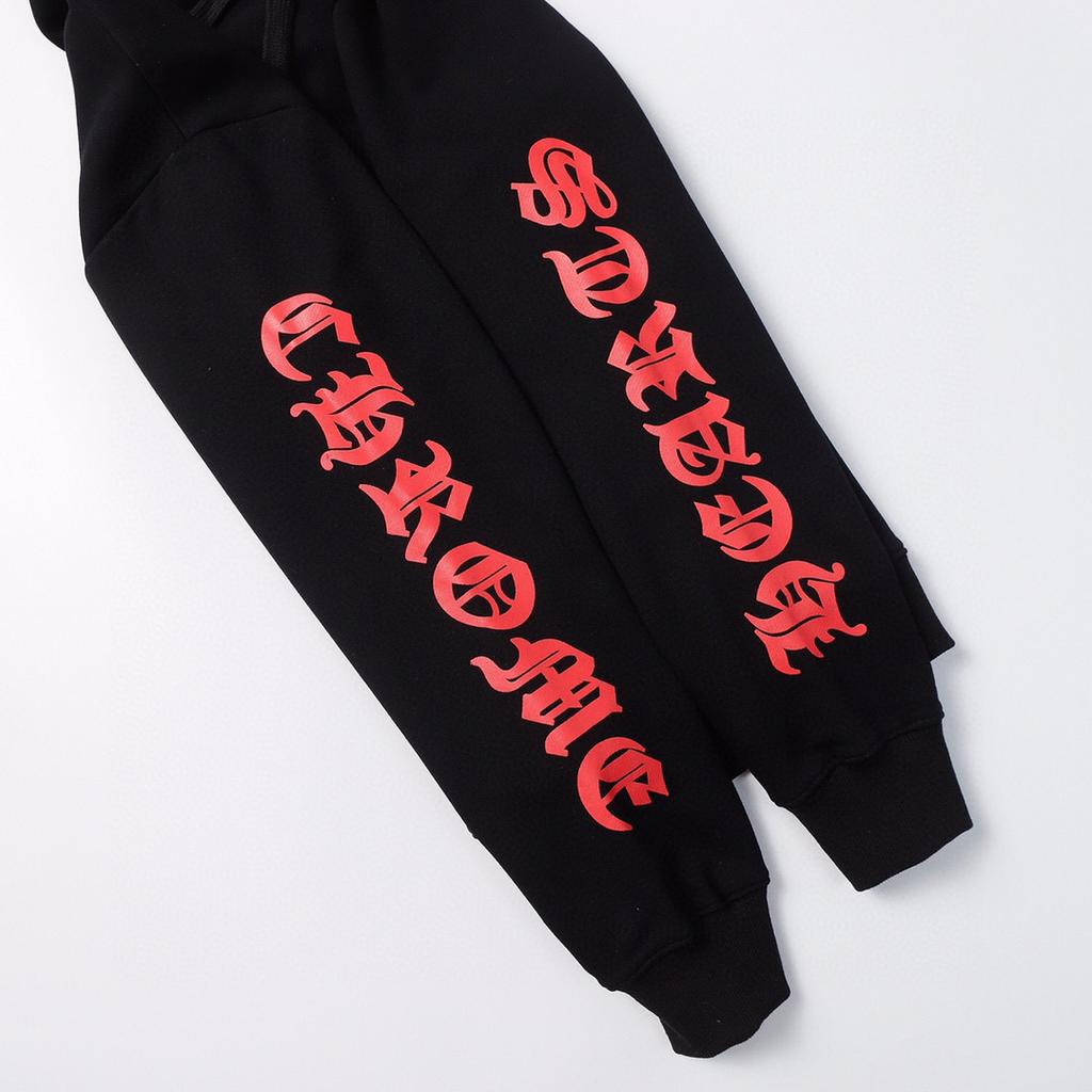 808 CHROME HEARTS 2025 Autumn and Winter New Plus Size Classic Style Logo Hooded Sweatshirt, Suitable for Couples To Wear