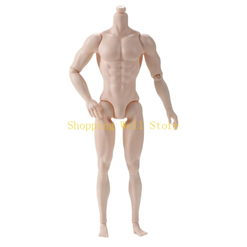 KX4B 12.20Inch Male Anatomical Model 13 Movable Joints PVC Miniature Figure Strong Doll Poseable Flexibile Male Figure Body