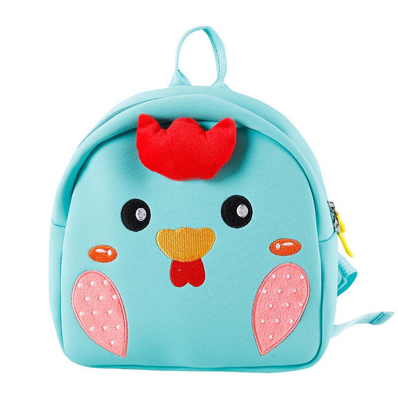 Cute Breathable Neoprene Preschool Backpack Cartoon Animal Pattern For Toddlers