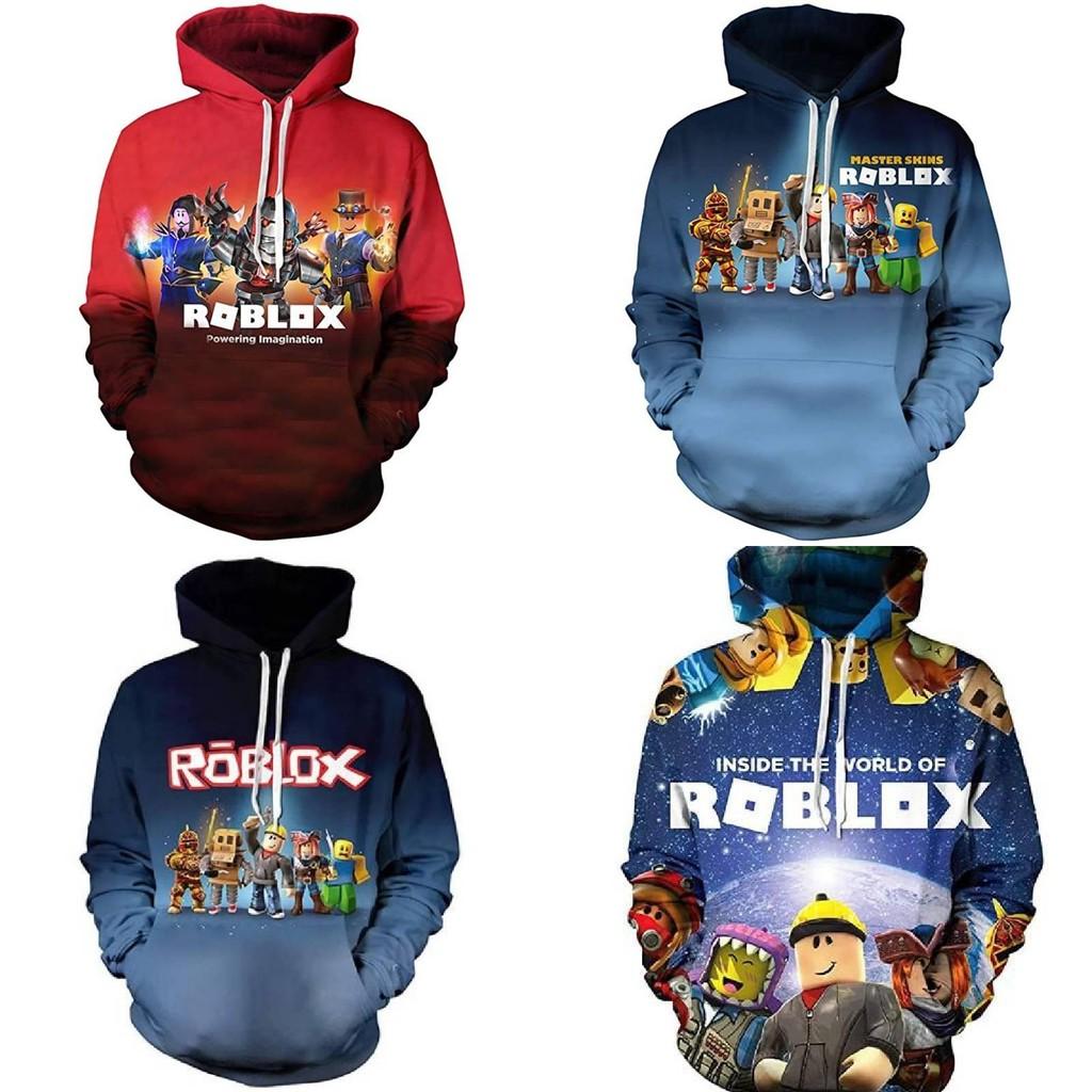 Trendy Roblox Youth Hooded Sweatshirt With Digital Print For Stylish Kids In Various Colors