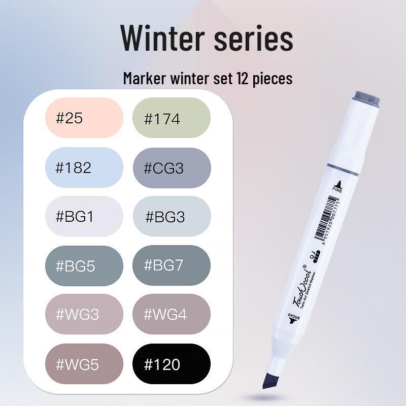 Touch Anime Skin Tone Oily Marker Pen, No. 0 Black Cool Gray, Individual Purchase, Perfect for Student Touch-Ups