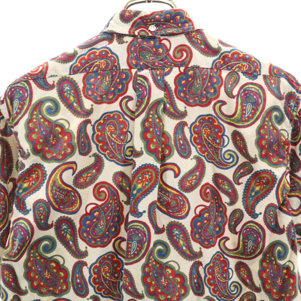70s vintage Paint Pattern Short sleeve Button down shirt M Gurege Men's Used