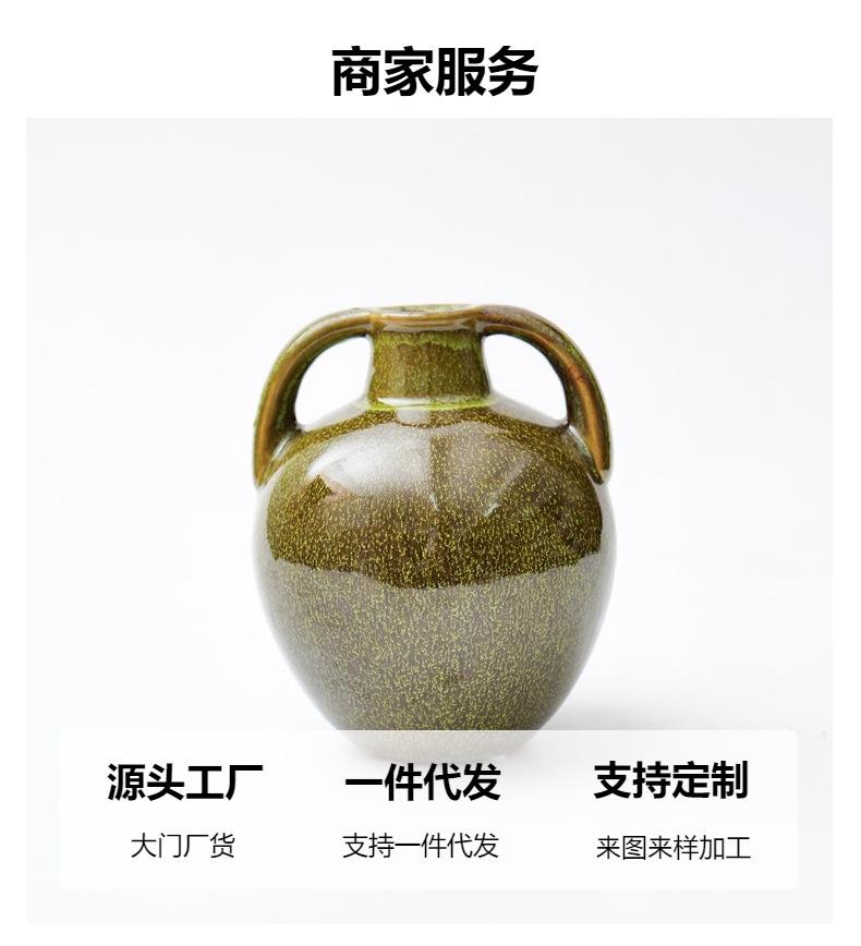 Kiln-transformed Ceramic Vases Retro Teapot Flower Arrangement Accessories Flower Vase Flowerpot Home Decoration Accessories