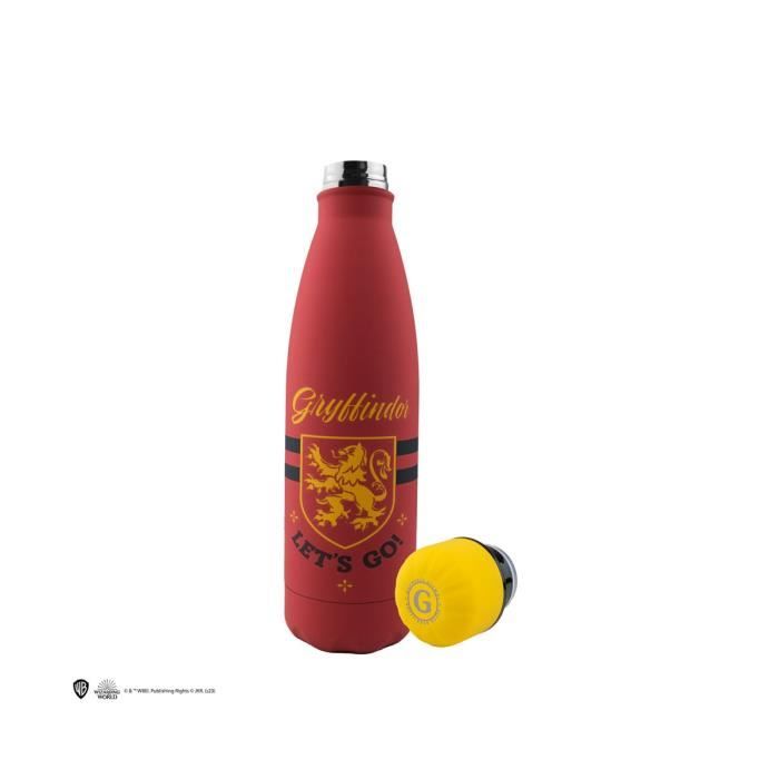 Bouteille isotherme - cinereplicas - gryffindor let's go - métal - cylindrique - blanc