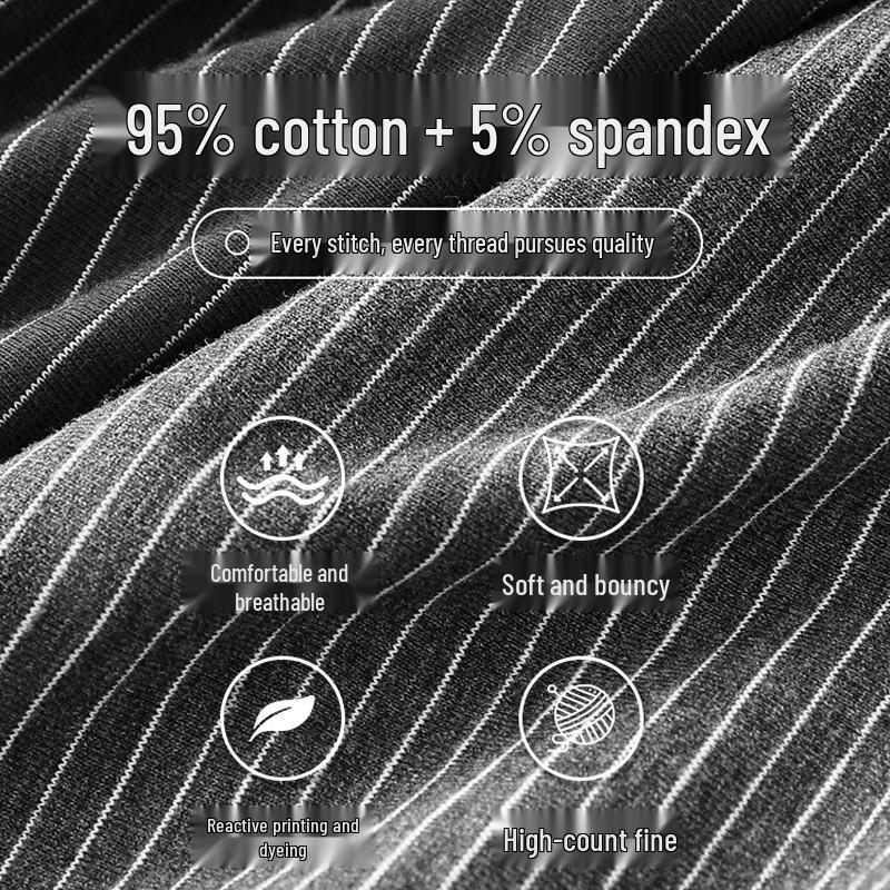 Nanjiren Men's Cotton Antibacterial Loose Boxer Shorts