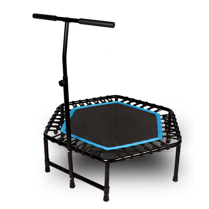 Hexagonal Gym Trampoline & Round Home Trampoline with Elastic Rope