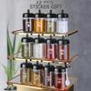 12 Piece Glass Spice Jar Set – 300 ml Containers with Labels, Lids & Built-In Spoons Attached to the Covers for Easy Use
