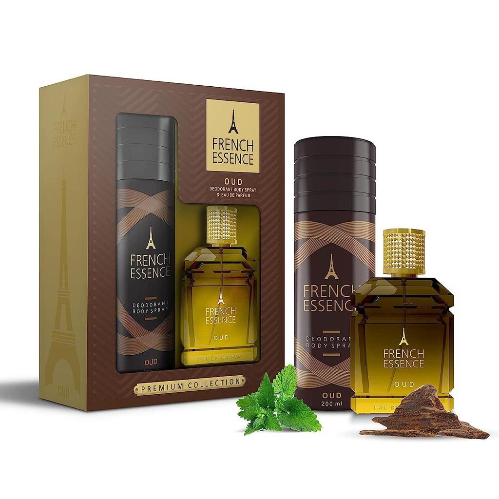 Zestaw upominkowy perfum i dezodorantów Essence dla mężczyzn i kobiet - Oud