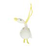 Crochet Goose Hanging Decoration Handmade Knitting White Goose Handbag Backpack Keychain Car Rearview Mirror Hanging Ornament