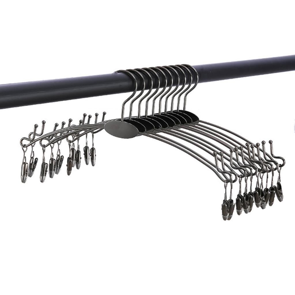 5/10pcs Cloth Hanger Portable Bathroom Metal Underwear Hangers Bra Clips Socks Panty Racks Home Drying Clothes Hanger with Clips