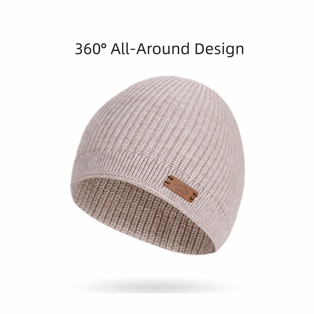 Long Scarf Knit Beanie Hat 3 Piece Set Windproof Beanies Cap Soft Woolen Head Cap  Outdoor Sports