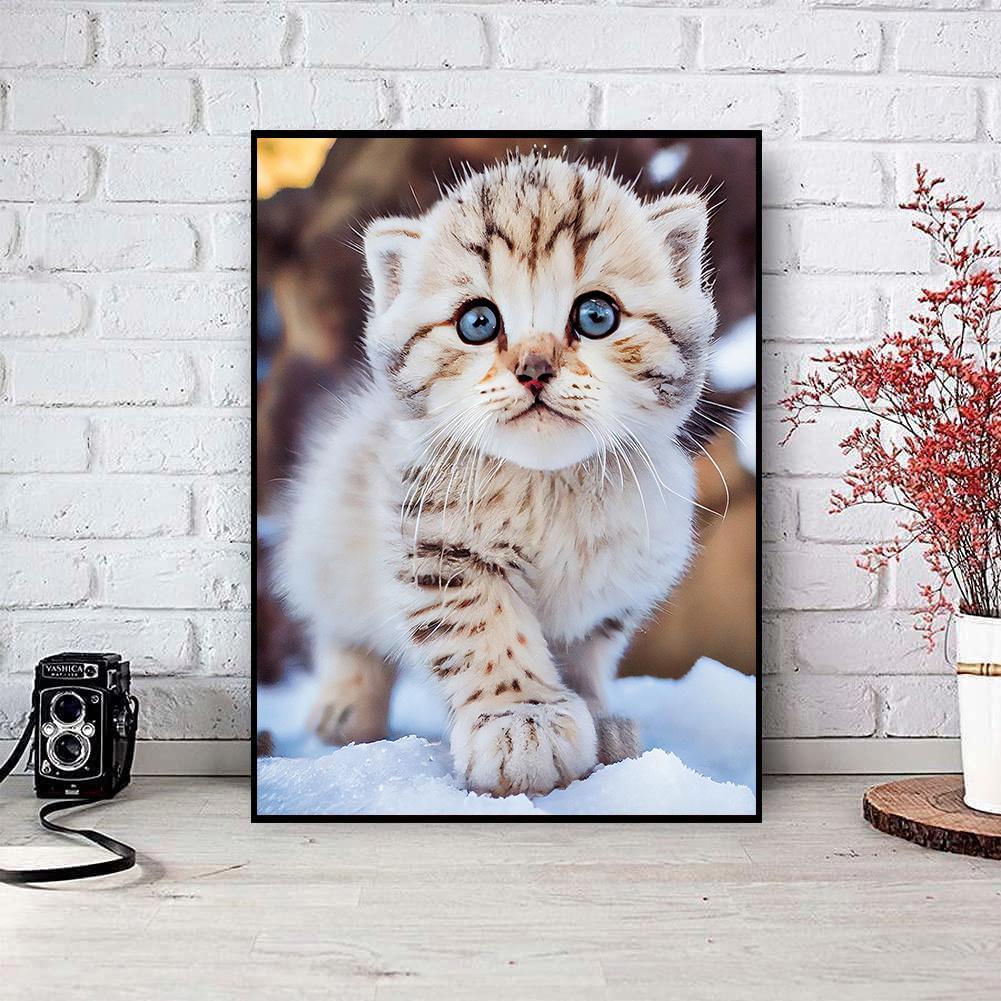 Kit Diamond Painting 5D Gatto - Pittura Con Diamanti Per Adulti E Bambini, 30x40 Cm - Foto 5