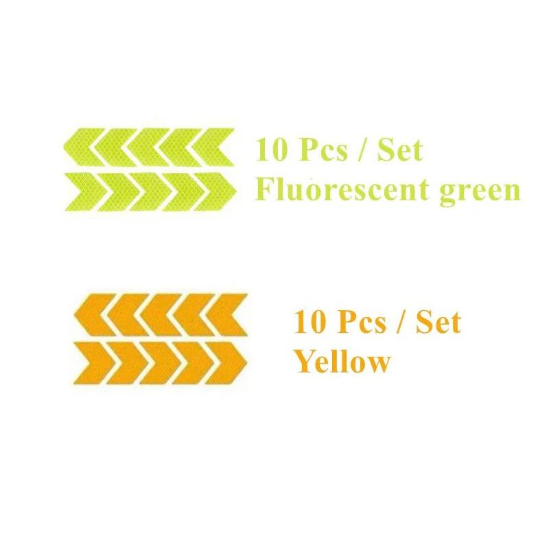 1/2/5 Satz Autoaufkleber Reflektierendes Pfeilzeichenband Warnung Sicherheitsaufkleber Für Auto Stoßstange Kofferraum Reflektor Gefahrenband Autostyling