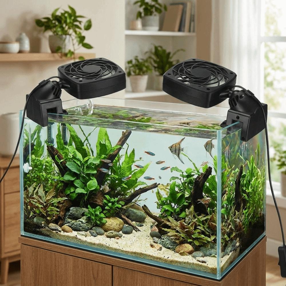 Single Head Aquarium Chiller Fan Adjustable Angle Fish Tank Cooler Cool Water Temperature