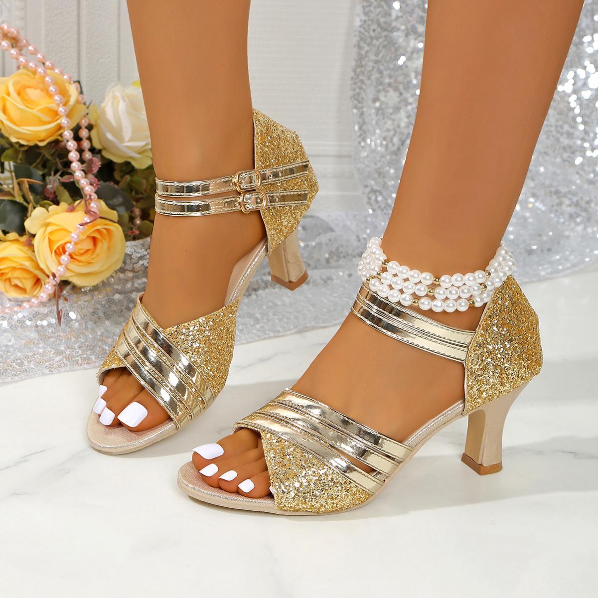 

Fashion Women Sandals New Shiny Crystal Wedding Bridal Shoes Sexy Pointed Toe High Heels Shoes Ladies Simple Elegant Women Dress Shoes 36 золотой