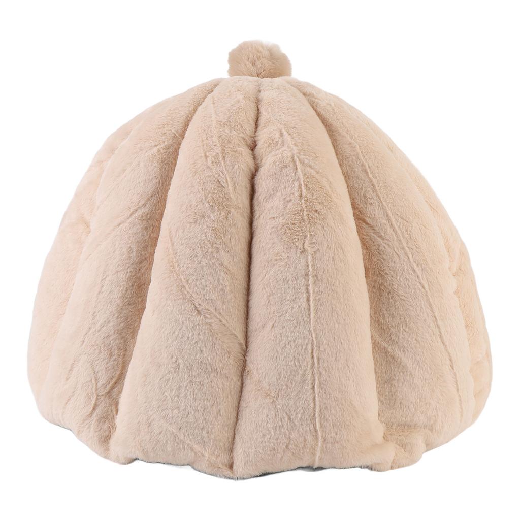 Cat House Removable Washable Cushion Hooded Pet Cave House Tent Bed for Indoor Light Coffee