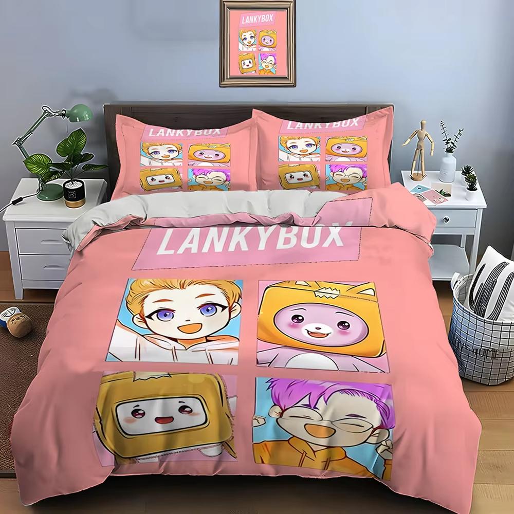 New 3d Print Anime Lankybox Bedding Sets Duvet Cover Set With Pillowcase Twin Full Queen King Bedclothes Bed Linen Home Textiles