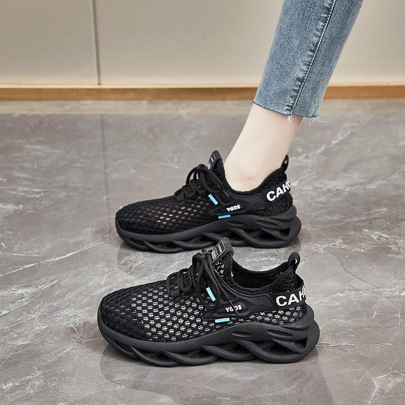 Cut-out Mesh Shoes, Athleisure Women's Shoes, Breathable Mesh Women's Singles, Coconut Shoes