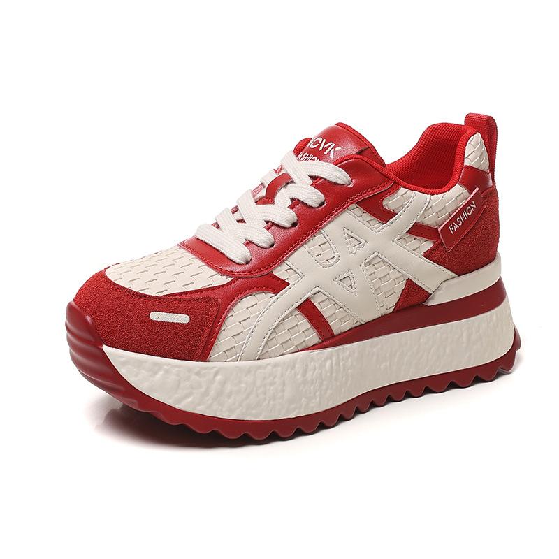 

New casual color matching Forrest Gump shoes women s widened sports shoes versatile German training shoes autumn new large size women s shoes 40 червоний