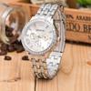 Luxury Geneva Brand Women Gold Stainless Steel Quartz Watch Crystal Casual Wrist Watches Rhinestone Relogio Feminino Reloj Mujer