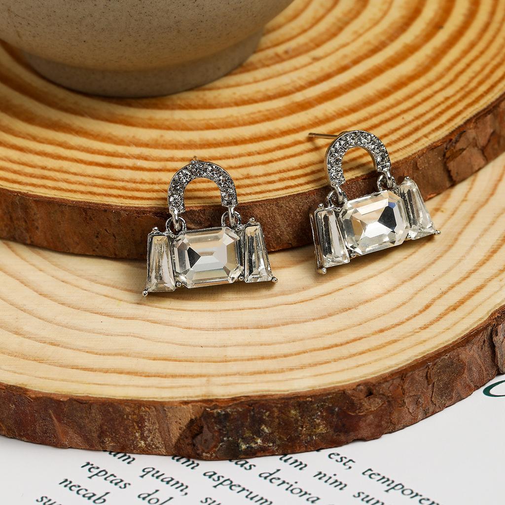 Personalized Light Luxury Glass Bag Earrings Fashion Niche Trend High Sense Exquisite Unique
