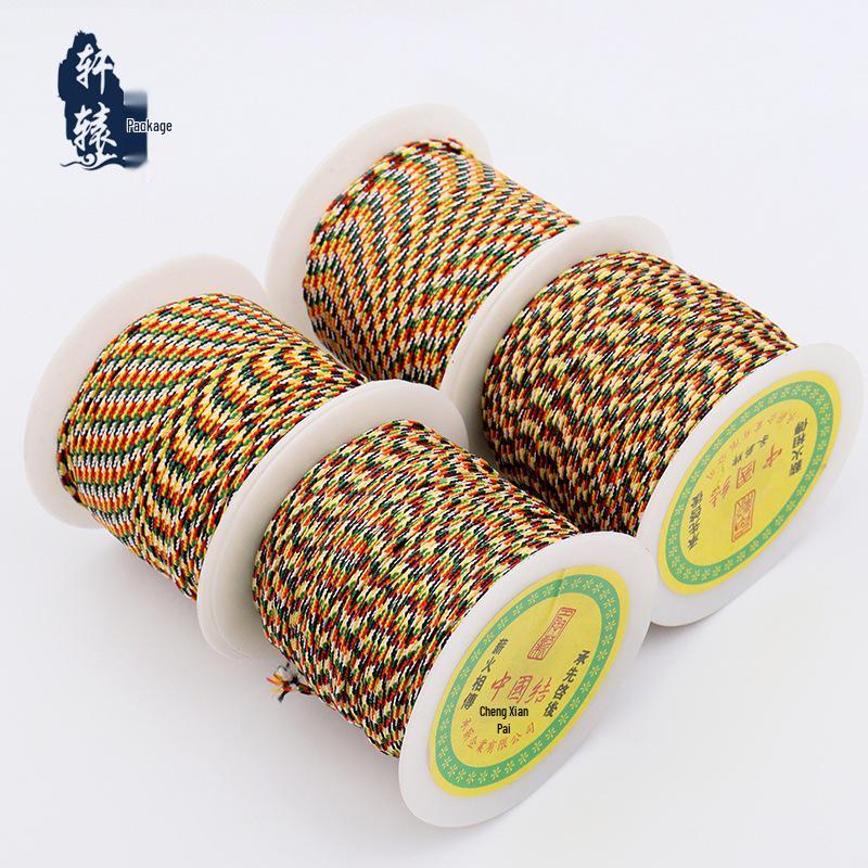 Wengwan Five-Color Jade Weaving Thread: DIY Bracelet & Necklace Rope, Chengxin Brand, Non-Elastic Jewelry Accessory