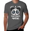 Only a girl who loves panda  Panda Bear TShirt Large Size Short Sleeve TShirt
