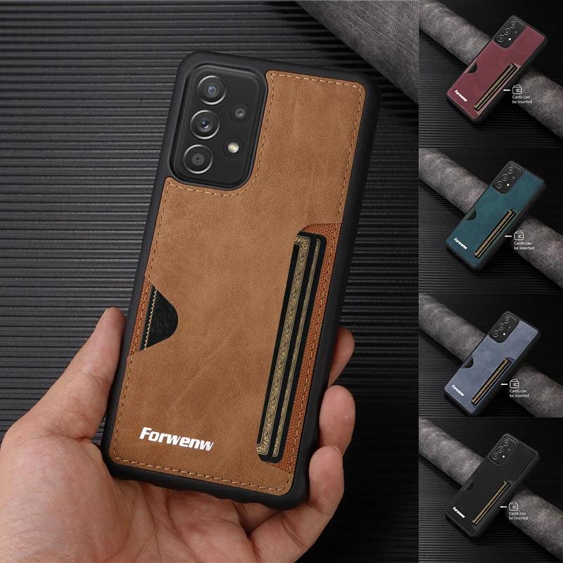 Luxury Leather Phone Case For Samsung S24 A12 A13 A04S A14 A20 A22S A23 A24 A32 A33 A34 A50S A51 A52 A53 A54 A70S A71 A72 A73