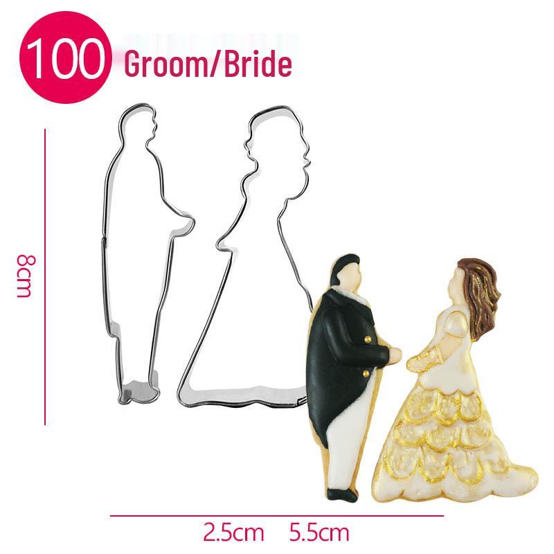 Men s Groom & Bride Wedding Cookie Mold Set