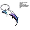Keychain Pendant Zinc Alloy Dolphin Design Key Chain Easy To Hang Electroplated Metal Key Ring Backpack Car Accessory