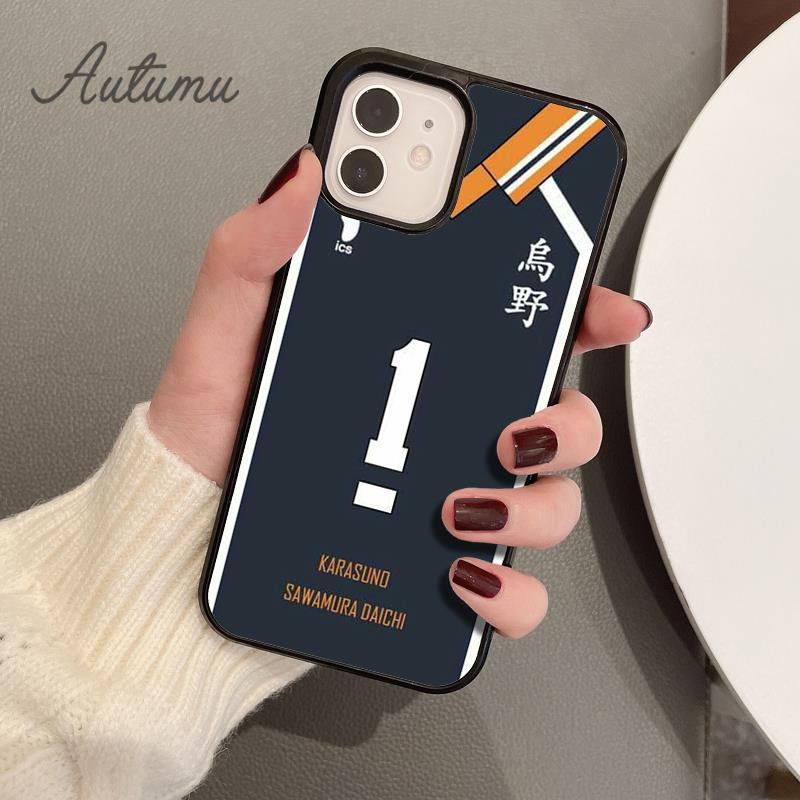 Haikyuu!!Husă pentru telefon Karasuno Team Uniform pentru iPhone 11 12 13 14 Pro Max mini XR XS SE 2020 7 8 Plus Samsung S21 S22