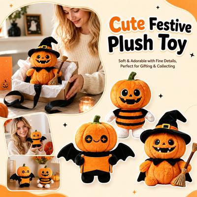 Halloween Pumpkin Plush Toy, Cute Stuffed Animal Doll for Festive Holiday Home Decor