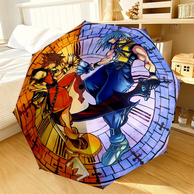 Stained Glass Fantasy King Umbrella 8-Frame for Travel, Camping, Casual Lightweight Portable Umbrella, Essential for Every Family Holidays Gift