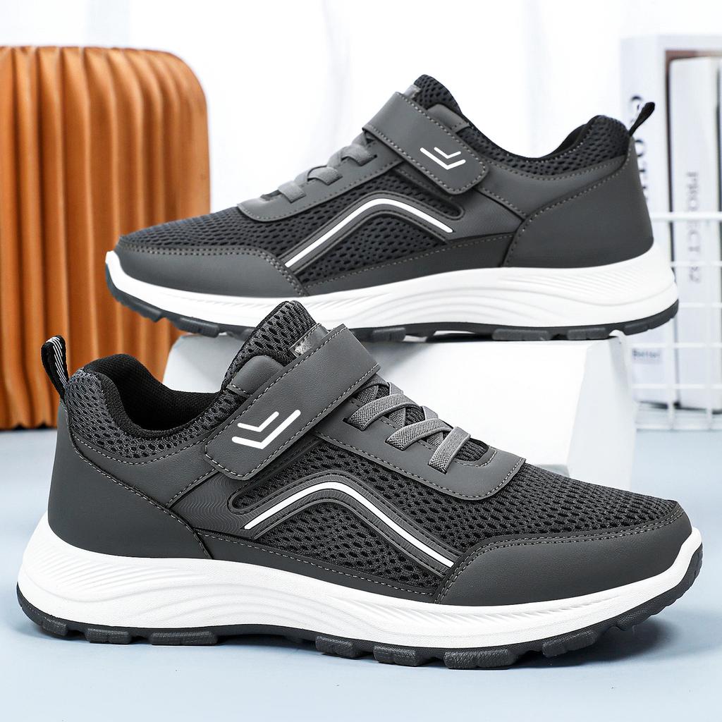 Unisex sports shoes spring and autumn breathable Velcro square dance walking shoes soft sole not tired feet casual versatile single shoes