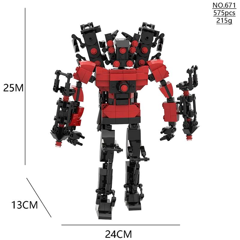 Skibidi Toilet Building Block Toys  Playsets Cameraman Clock Man Speakerman Tv Man Skibidi Toilet Drillman Speaker Man Titan Clockman