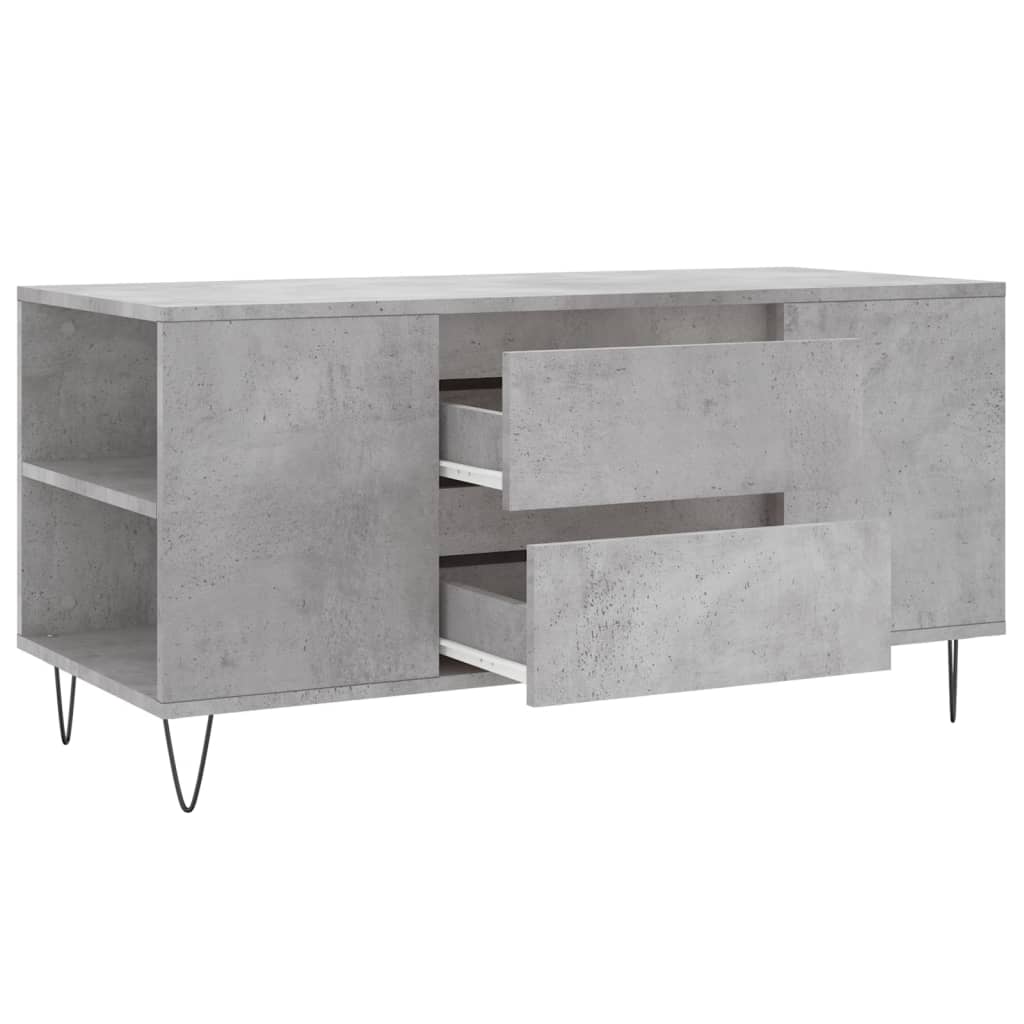 Coffee Table Concrete Grey 102 x 44.5 x 50 cm Particleboard
